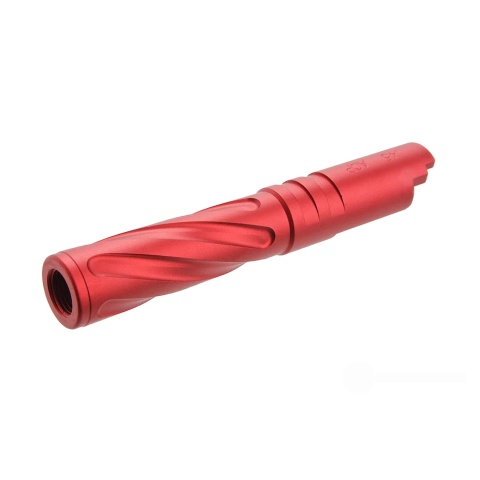 Atlas Custom Works Tornado Aluminum Outer Barrel for TM Hi-Capa 4.3 Airsoft GBB Pistols (Color: Red)