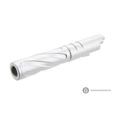 Atlas Custom Works Tornado Aluminum Outer Barrel for TM Hi-Capa 4.3 Airsoft GBB Pistols (Color: Silver)