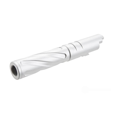 Atlas Custom Works Tornado Aluminum Outer Barrel for TM Hi-Capa 4.3 Airsoft GBB Pistols (Color: Silver)