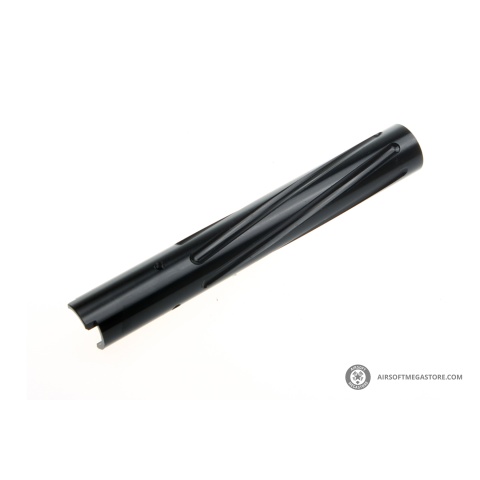 Atlas Custom Works Non-Recoiling Spiral Fluted Outer Barrel for TM Hi-Capa 5.1 Airsoft Pistols (Color: Black)