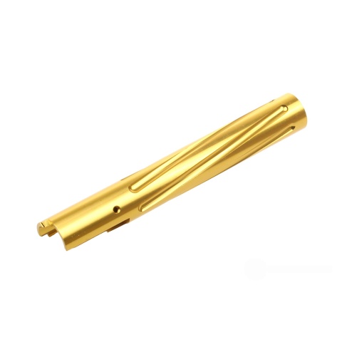 Atlas Custom Works Non-Recoiling Spiral Fluted Outer Barrel for TM Hi-Capa 5.1 Airsoft Pistols (Color: Gold)