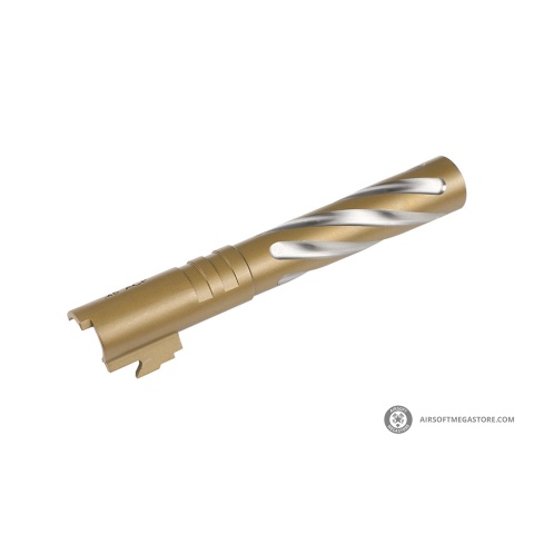 Atlas Custom Works Tornado Aluminum Outer Barrel for TM Hi-Capa 5.1 with 11mm Threads (Color: Gold)