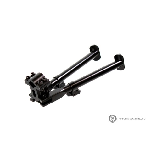 AIM Sports Real Steel Universal Barrel Mount Tactical Bipod (Color: Black)