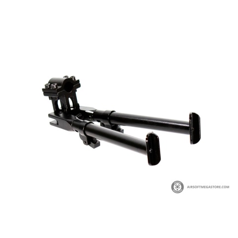 AIM Sports Real Steel Universal Barrel Mount Tactical Bipod (Color: Black)