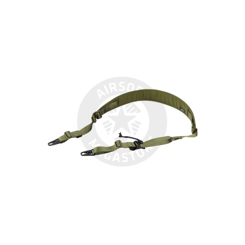 Amomax Padded Quick Adjust Two-Point Sling with HK Style Clip (OD Green)