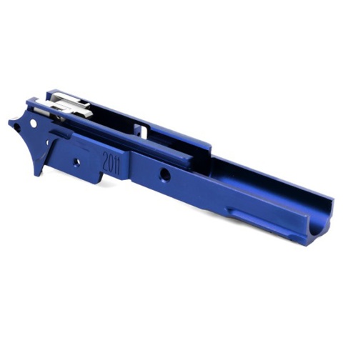 Airsoft Masterpiece 2011 3.9 Aluminum Frame w/ Rail for Hi-Capa (Color: Blue)