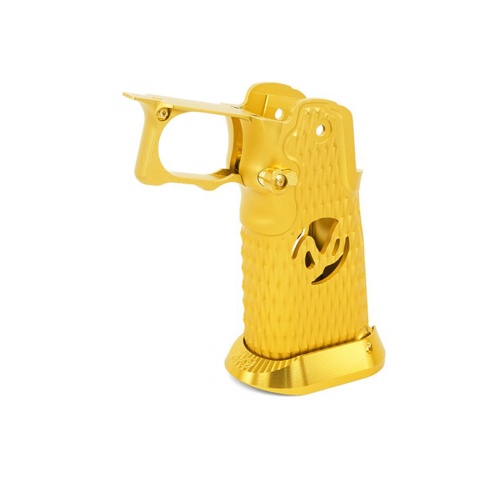 Airsoft Masterpiece Type 8 Aluminum Grip for Hi-Capa 5.1 Gas Blowback Pistols (Color: Gold)