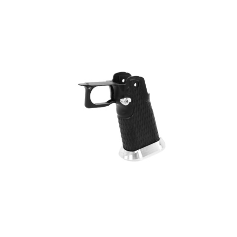 Airsoft Masterpiece Aluminum Grip for Hi-Capa Type 18 Infinity Diamond II (Black / Silver)