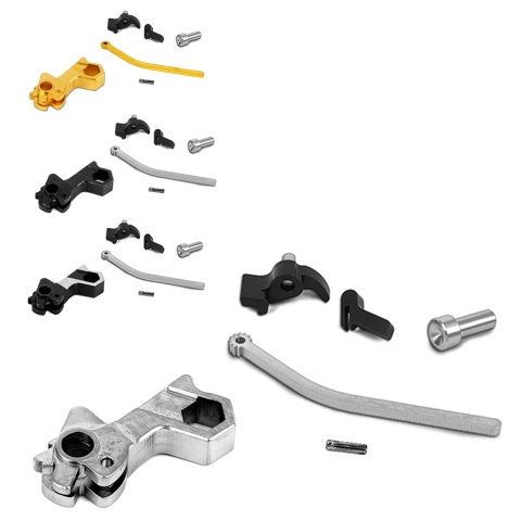Airsoft Masterpiece CNC Steel Hammer & Sear Set for Marui Hi-Capa [S Style Hex]