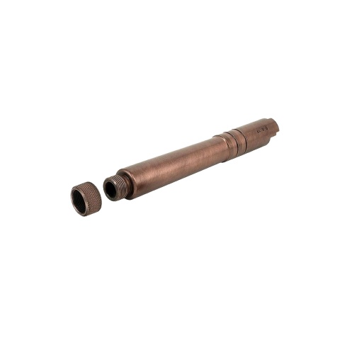 Airsoft Masterpiece Steel Fix Outer Barrel with Threads for Hi-Capa 5.1 GBB Pistols (Copper) 
