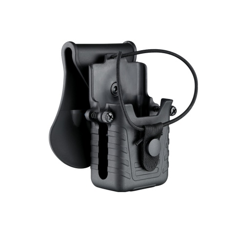 Amomax Tactical Hard Shell Radio Holder (Color: Black)