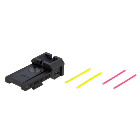 Airsoft Masterpiece Aluminum Rear Sight w/ Fiber Optics for Hi-Capa [S Style]