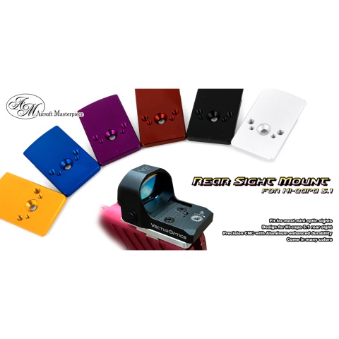 Airsoft Masterpiece 5.1 Hi-Capa Rear Sight Mount - Gold