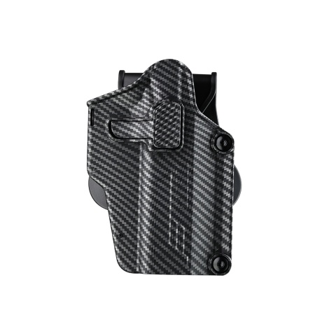 Amomax Multi-Fit Right Handed Tactical Holster (Color: Carbon Fiber/ Black)