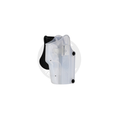 Amomax Q.R. Universal Polymer Paddle Holster (Frosted Clear White)