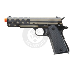 Army Armament Full Metal 1911 GBB Airsoft Pistol - Custom Cerakote Distressed Black/Tan Stars & Stripes