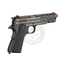 Army Armament Full Metal 1911 GBB Airsoft Pistol - Custom Cerakote Distressed Black/Tan Stars & Stripes