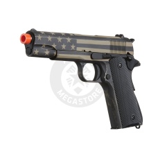 Army Armament Full Metal 1911 GBB Airsoft Pistol - Custom Cerakote Distressed Black/Tan Stars & Stripes