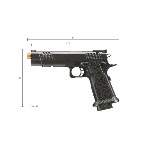 Army Armament R611 XL Hi-Capa 5.1 Gas Blowback Airsoft Pistol (Color: Black)