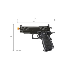 Army Armament R612M C2 Hi-Capa 4.3 Gas Blowback Airsoft Pistol w/ Red Dot Mount (Color: Black)