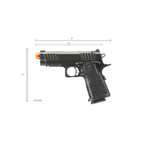 Army Armament R612 C2 Hi-Capa 4.3 Gas Blowback Airsoft Pistol (Color: Black)