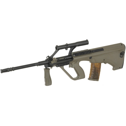 Army Armament Polymer AUG AEG Airsoft Rifle with Scope (Color: OD Green)
