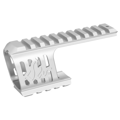 ASG CNC Machined Aluminum Rail Mount for ASG Dan Wesson 715 Replica Revolvers (Silver)