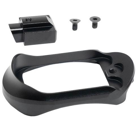 Action Army One-Piece Aluminum Magwell for AAP-01 Gas Blowback Pistol (Color: Black)