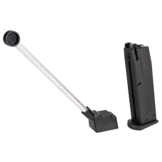 ASG M9A1 Heavyweight Airsoft Gas Blowback Pistol (Black w/ Silver Barrel)