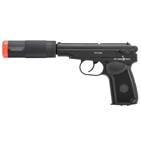 ICS BLE PM2 Makarov Airsoft Pistol w/ Suppressor (Black)