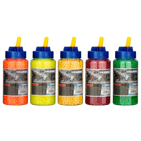 UK Arms 2000 Count 0.12g BBs (Single Bottle)