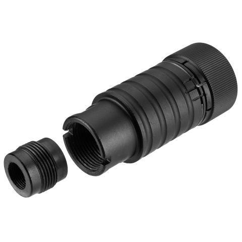 Double Bell AK Series Airsoft Flash Hider Amplifier [14mm CCW] - BLACK