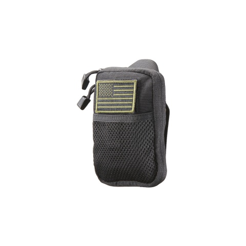 Code 11 Pocket Pouch with U.S. Flag Patch (Color: Black)