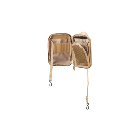 Code 11 Pocket Pouch with U.S. Flag Patch (Color: Tan)
