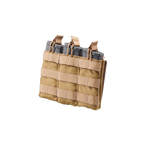 Code 11 M4 Open Top Triple Magazine Pouch (Color: Tan)