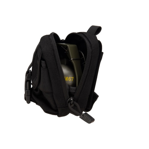 Code 11 Molle Multi-Purpose Handheld Radio Pouch (Color: Black)