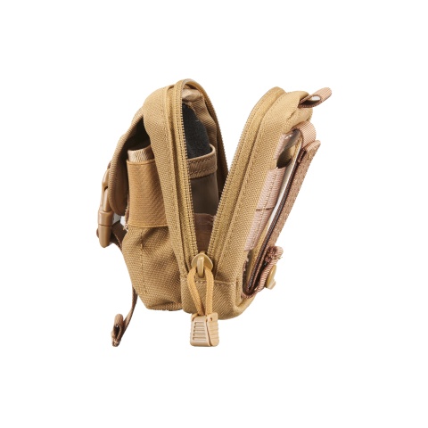 Code 11 Molle Multi-Purpose Handheld Radio Pouch (Color: Tan)