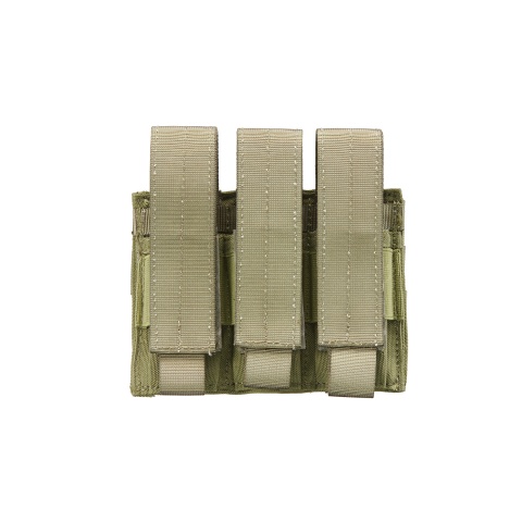 Code 11 Molle Triple Pistol Magazine Pouch (Color: OD Green)