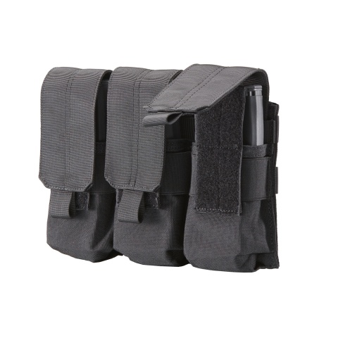 Code 11 Molle Ready Triple M4 Magazine Pouch (Color: Black)