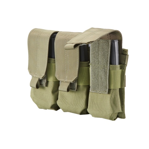 Code 11 Molle Ready Triple M4 Magazine Pouch (Color: OD Green)