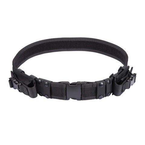 Code 11 Tactical Battle Belt w/ Pistol Magazine Pouches (Color: Black)