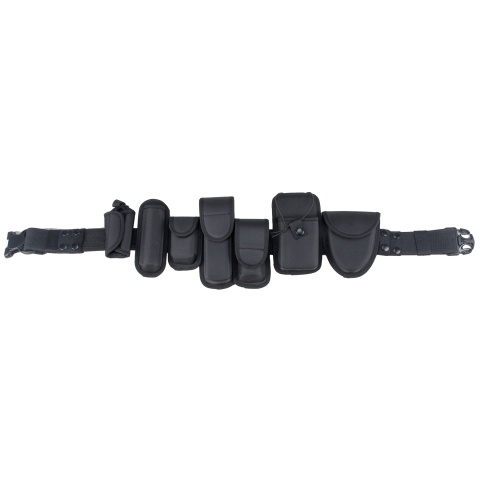 Code 11 Police Battle Belt w/ Hard Shell Pouches (Color: Black)