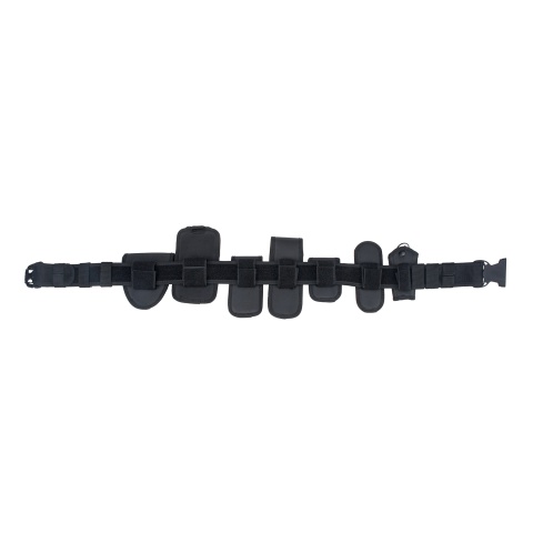 Code 11 Police Battle Belt w/ Hard Shell Pouches (Color: Black)