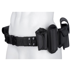 Code 11 Police Battle Belt w/ Hard Shell Pouches (Color: Black)