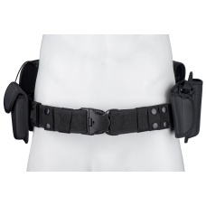 Code 11 Police Battle Belt w/ Hard Shell Pouches (Color: Black)