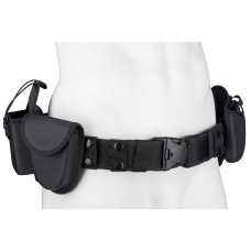 Code 11 Police Battle Belt w/ Hard Shell Pouches (Color: Black)