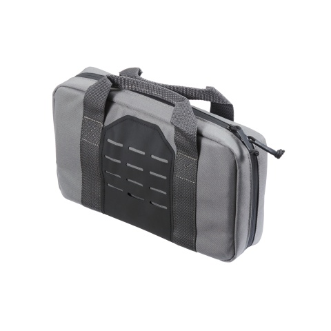 Code 11 13 Inch Pistol Bag with Laser Cut Molle Panel (Color: Grey)