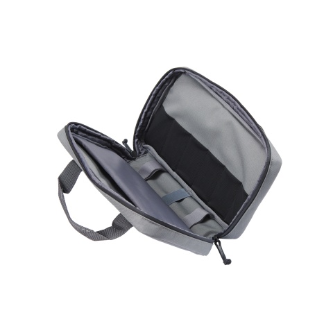 Code 11 13 Inch Pistol Bag with Laser Cut Molle Panel (Color: Grey)