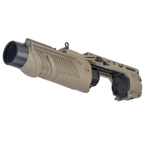Lancer Tactical Airsoft EGLM MK16 Style Grenade Launcher (Color: Tan)