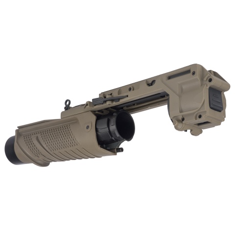 Lancer Tactical Airsoft EGLM MK16 Style Grenade Launcher (Color: Tan)